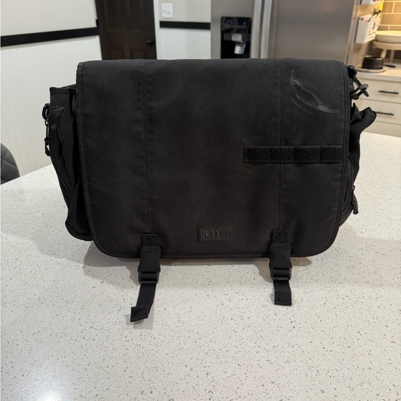 5.11 Tactical Black Messenger Bag with Durable Design